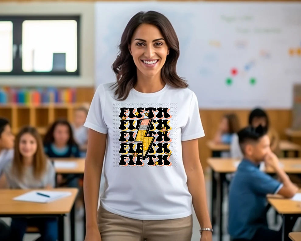 Fifth grade retro shirt. -Mayan Craft Shop