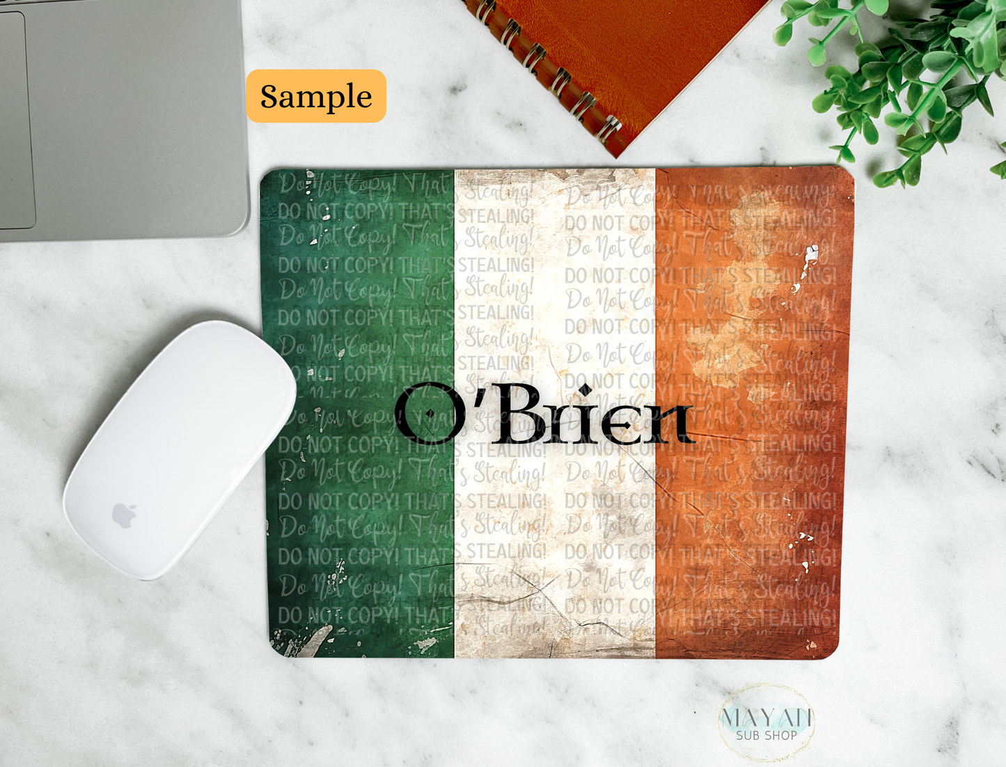 Irish Flag Mouse Pad - Mayan Sub Shop
