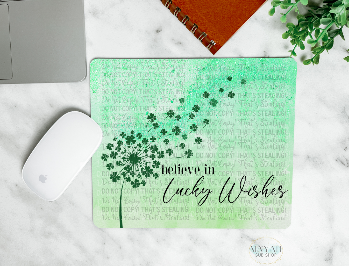 Lucky wishes mouse pad. -Mayan Sub Shop