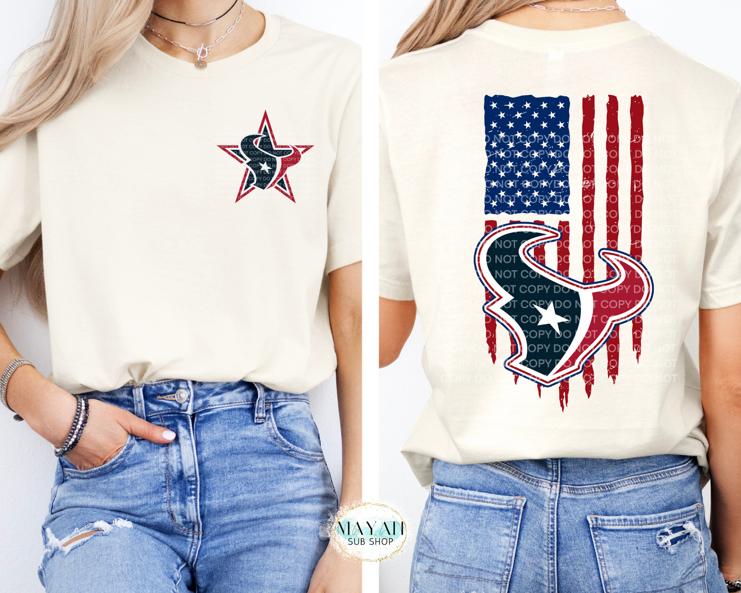 Houston Football Flag Shirt - Mayan Craft Shop