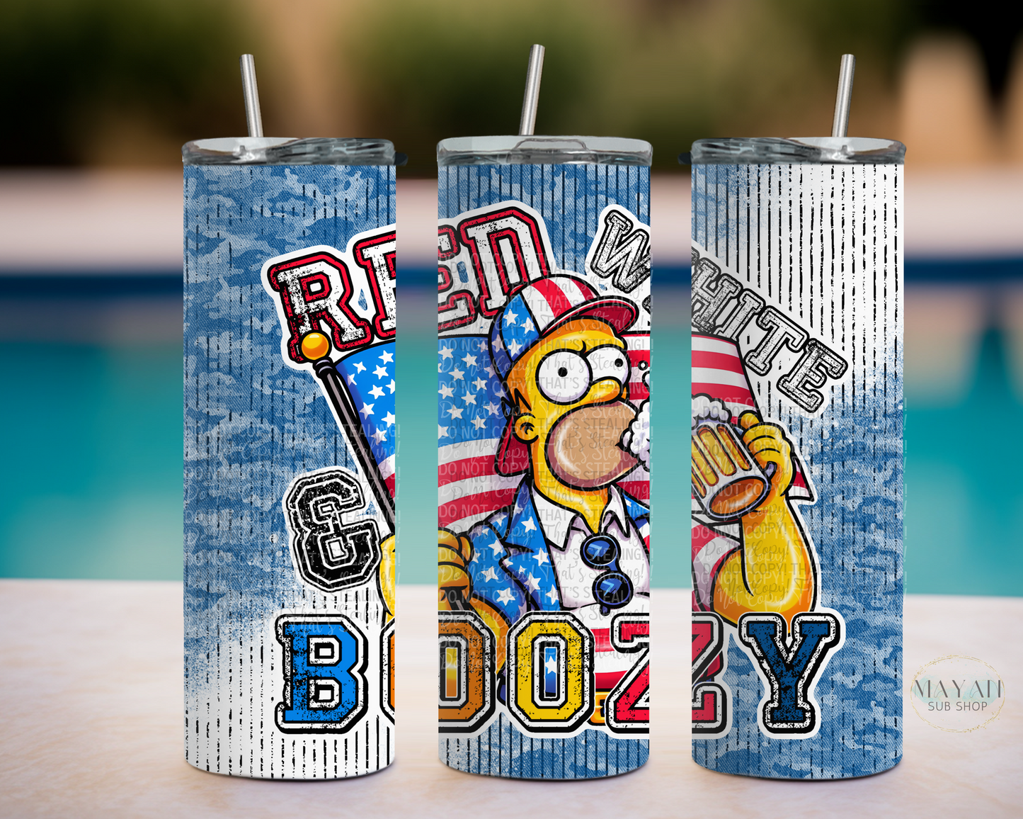Red, White & Boozy Tumbler - Mayan Craft Shop