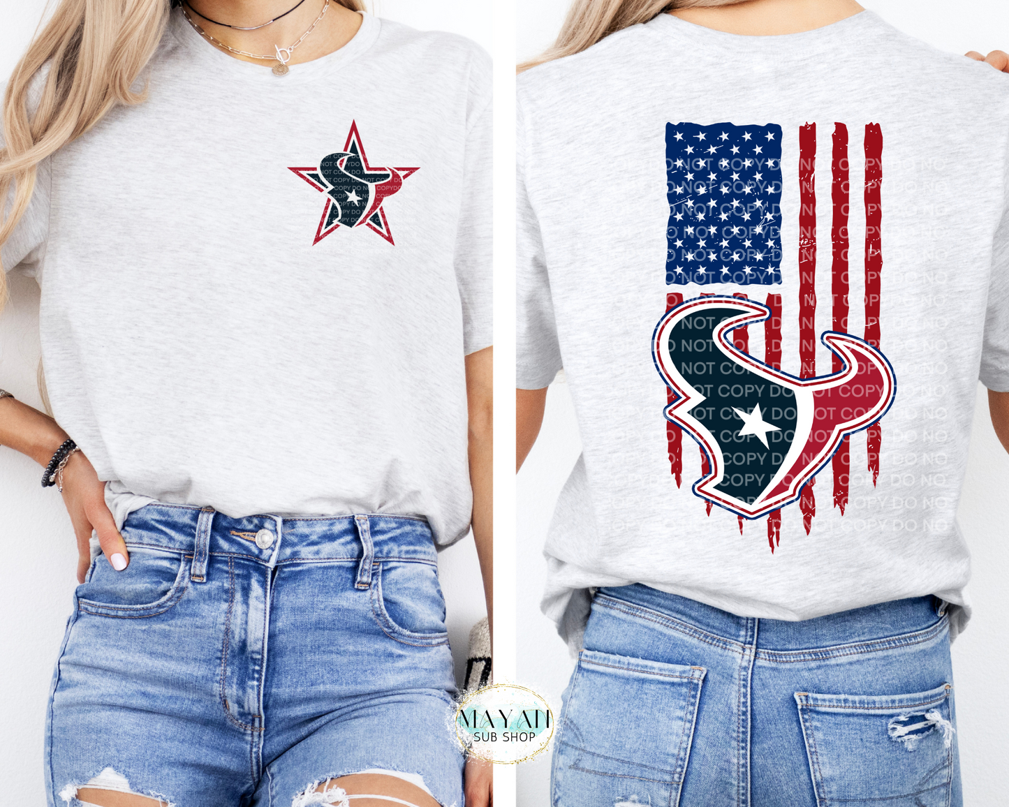 Houston Football Flag Shirt - Mayan Craft Shop