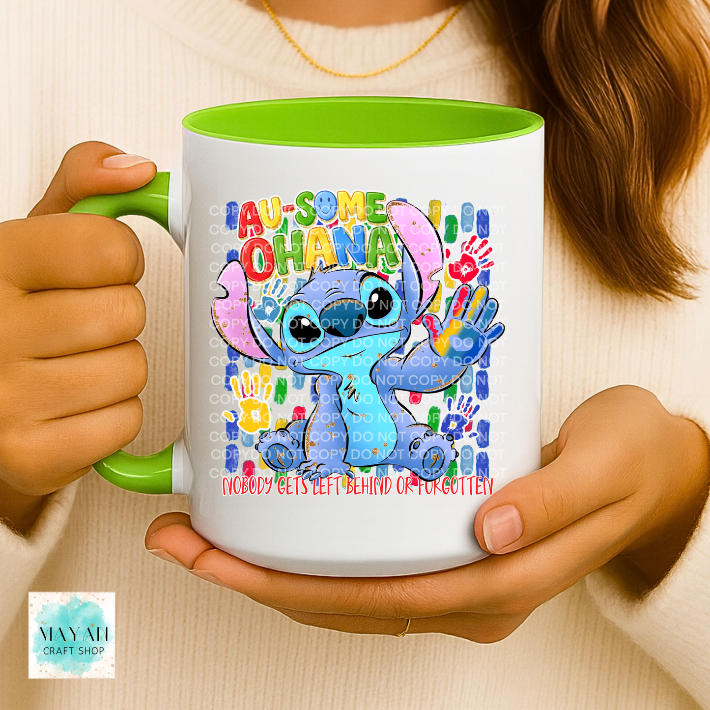 Au-some blue alien mug.