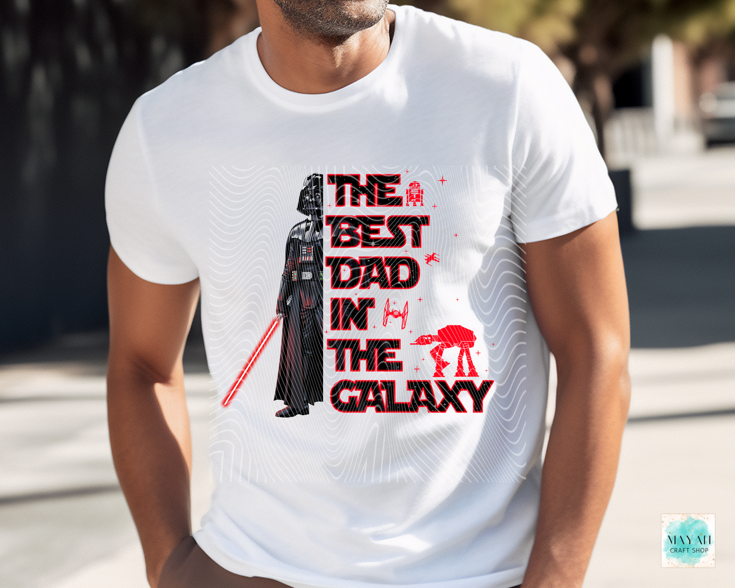 Best dad in the galaxy shirt. -Mayan Craft Shop