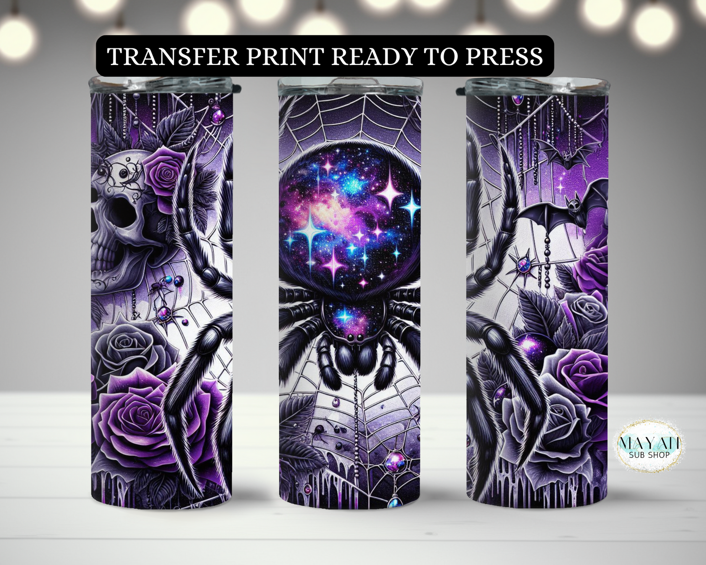 Black Widow Transfer Print - Mayan Craft Shop