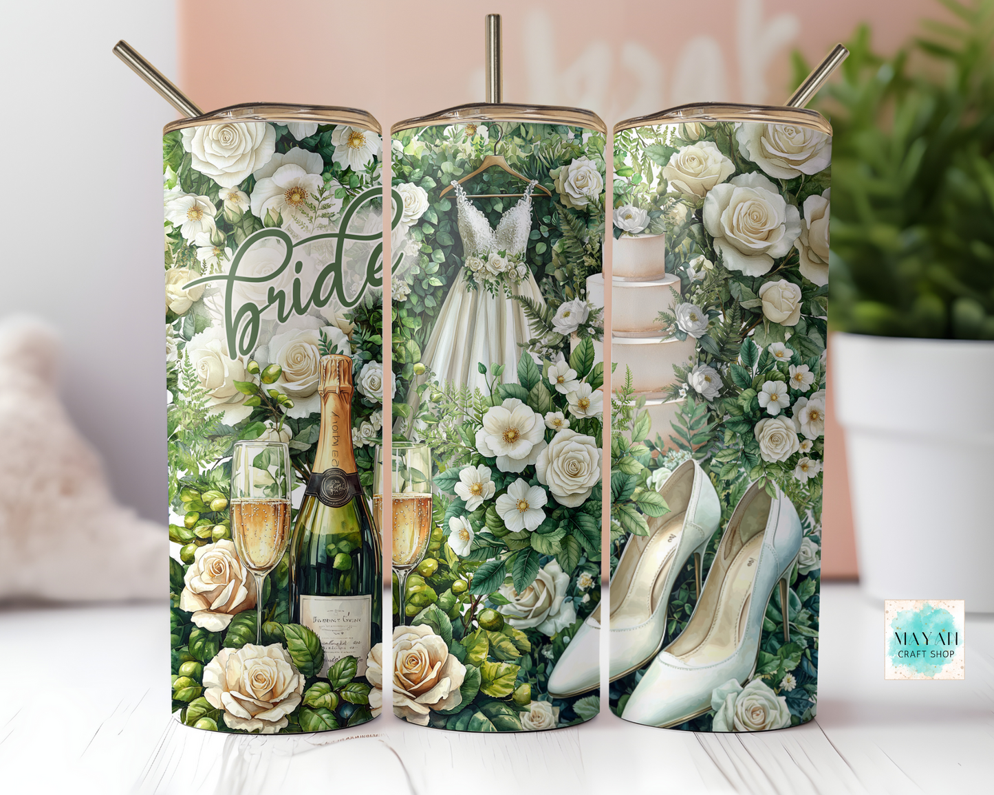 Bride Tumbler. -Mayan Craft Shop