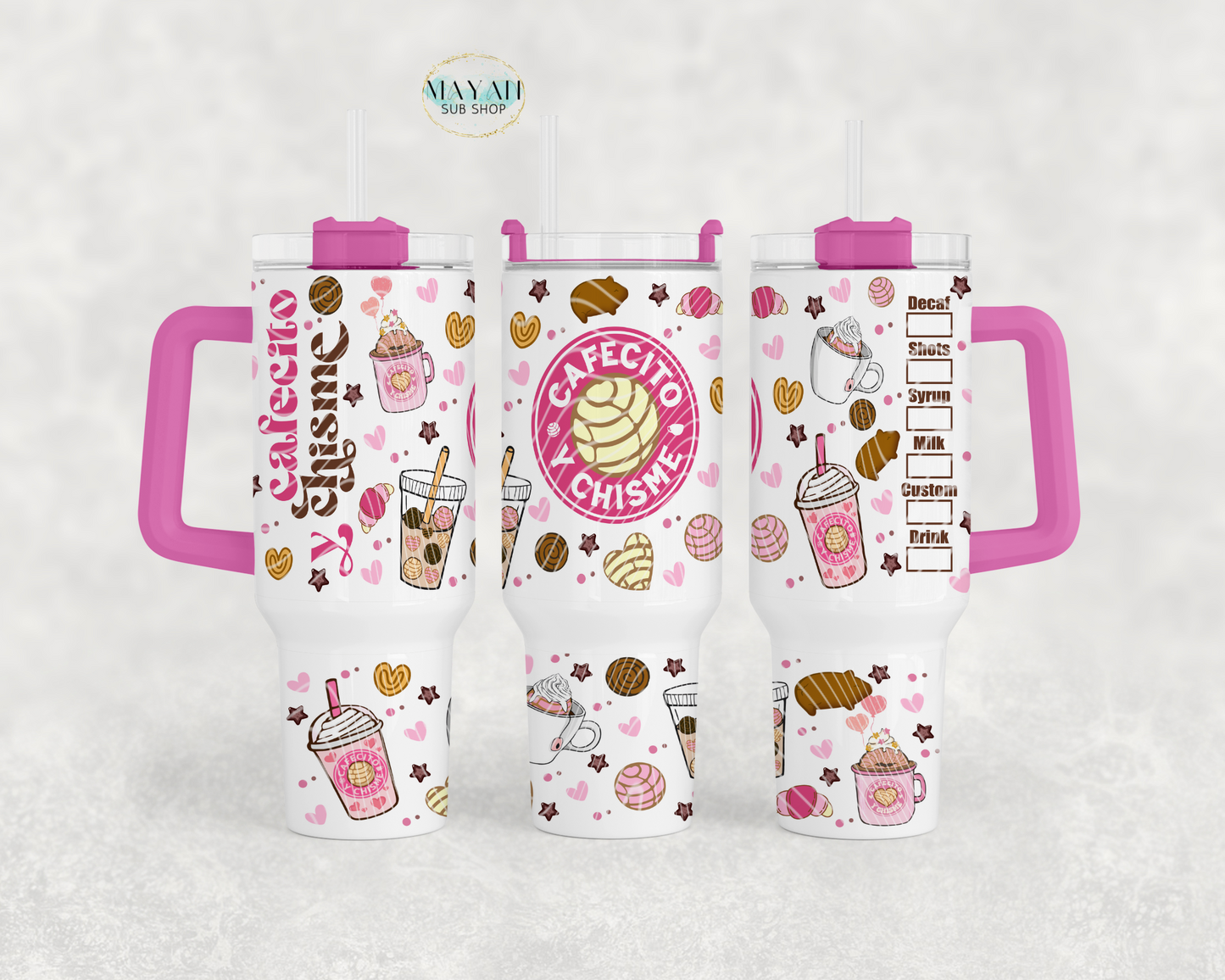 Cafecito Y Chisme 40 OZ Tumbler - Mayan Craft Shop