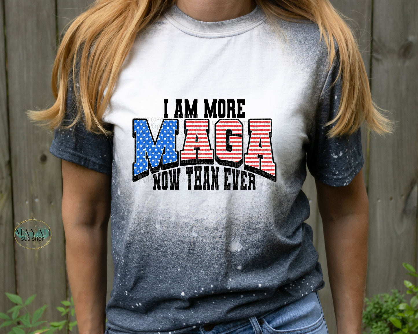 MAGA Bleached Tee - Mayan Craft Shop