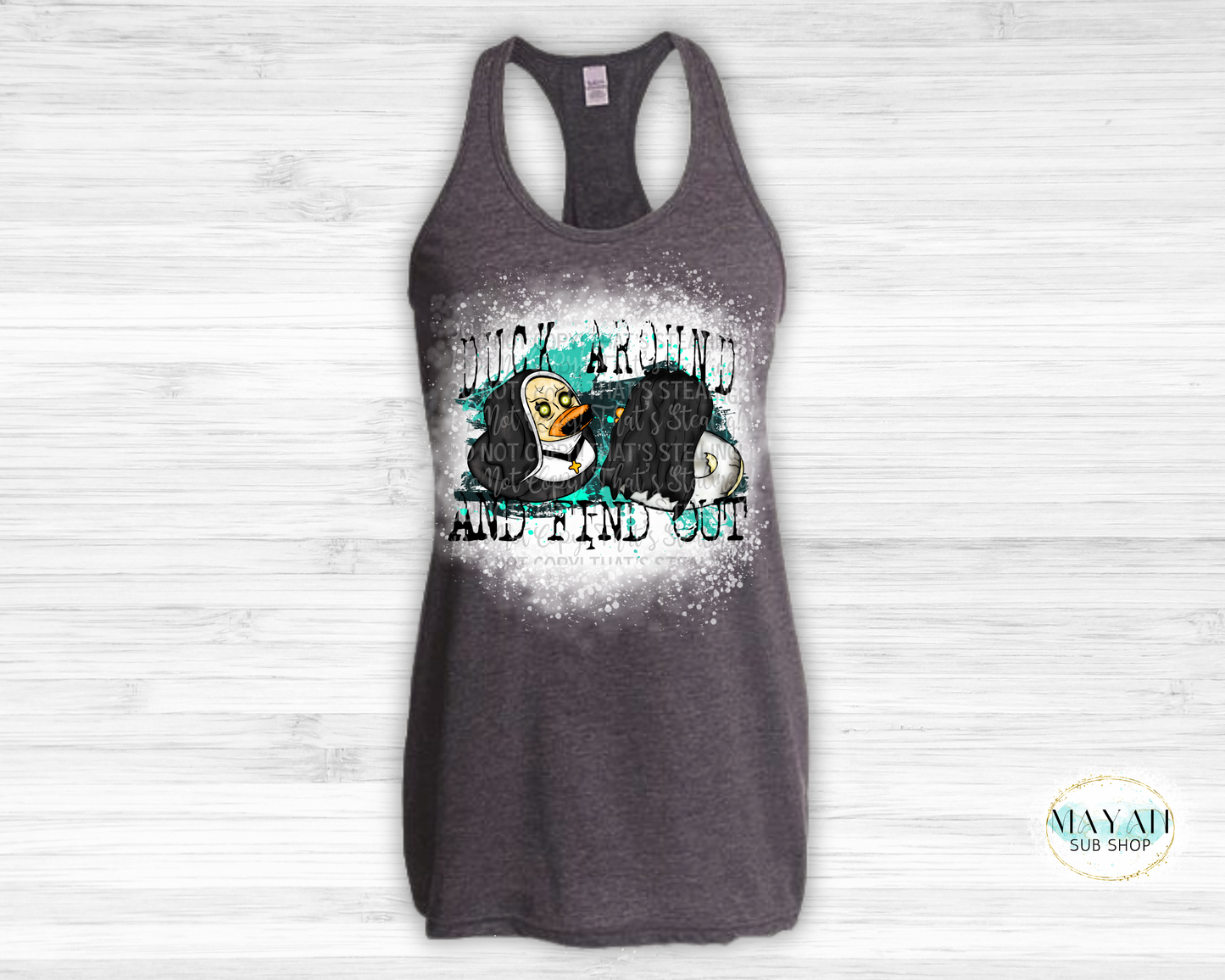Duck Around Bleached Tank Top - Mayan Craft Shop
