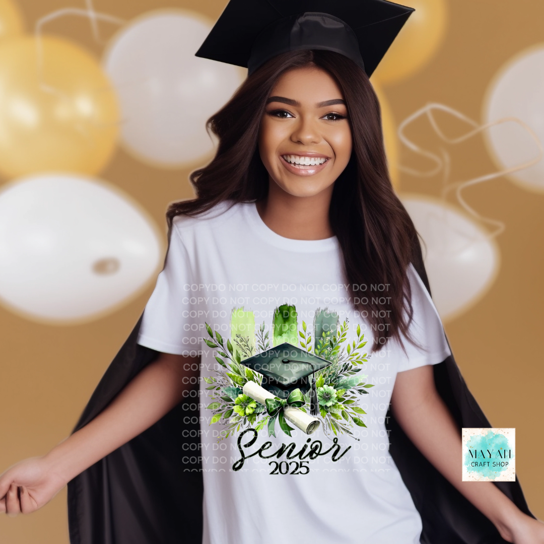 Green senior 2025 shirt. -Mayan Craft Shop