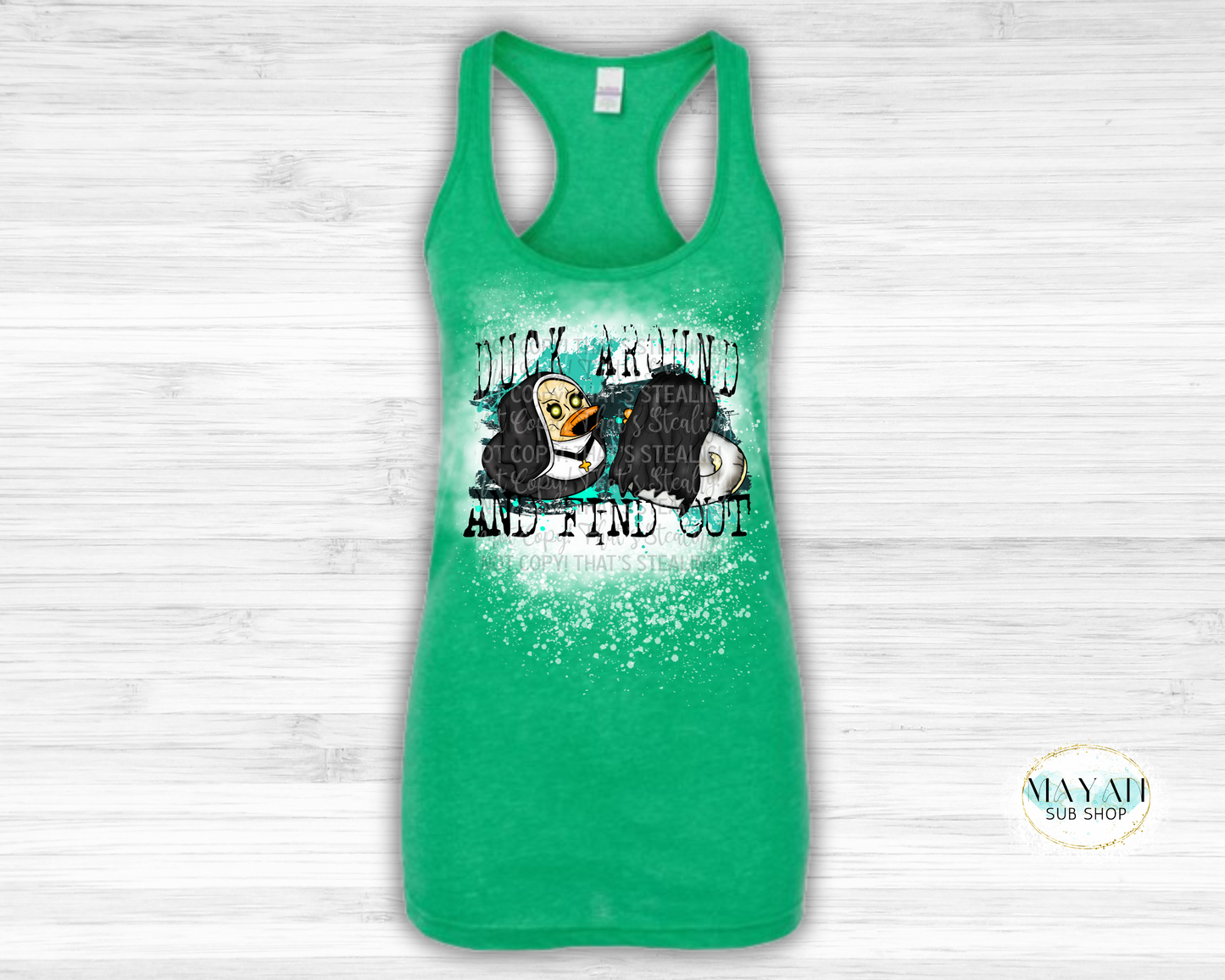 Duck Around Bleached Tank Top - Mayan Craft Shop