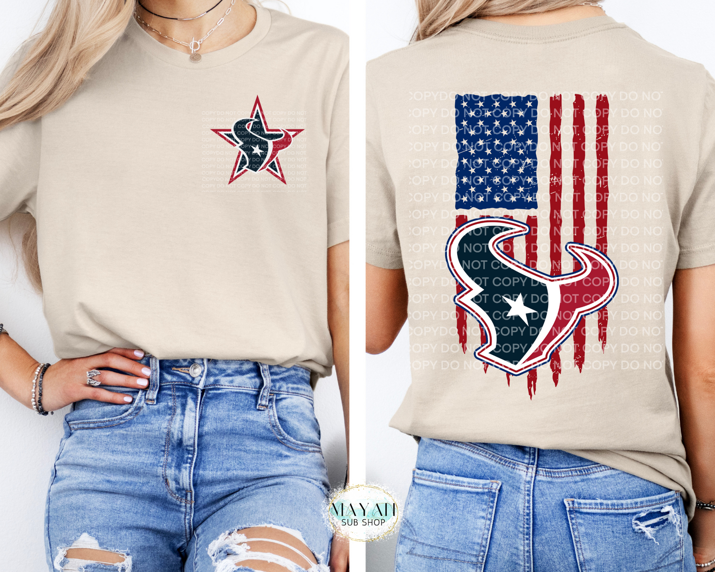 Houston Football Flag Shirt - Mayan Craft Shop