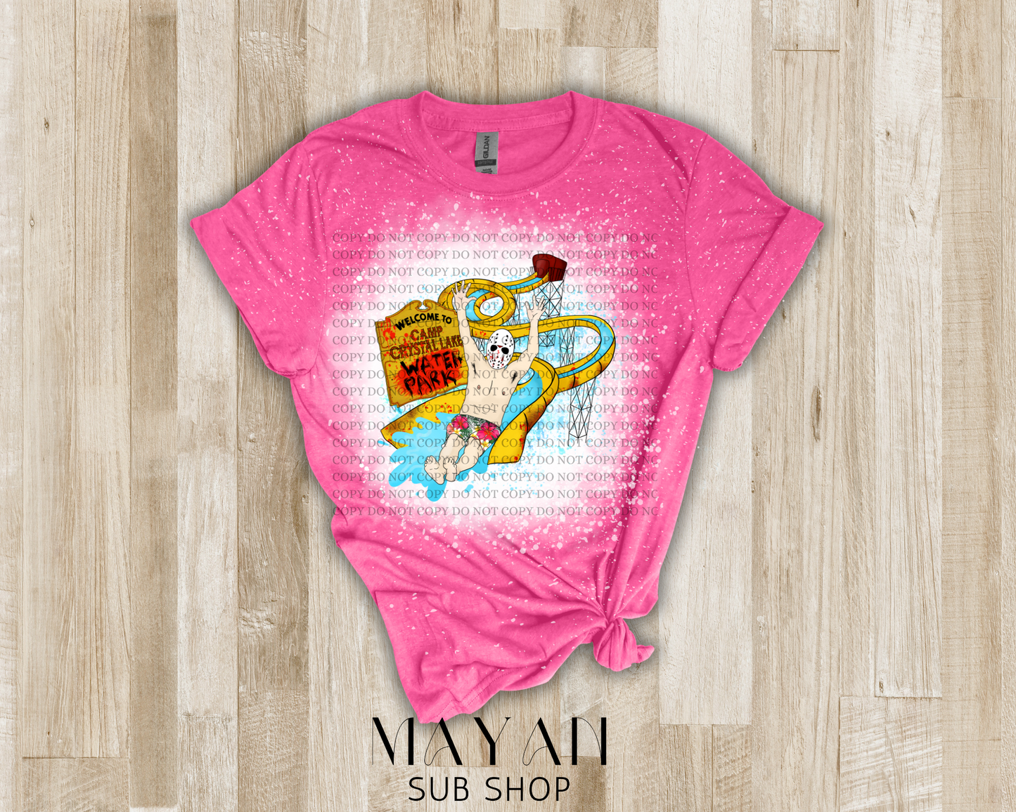 Welcome to camp bleached shirt - Mayan Sub Shop
