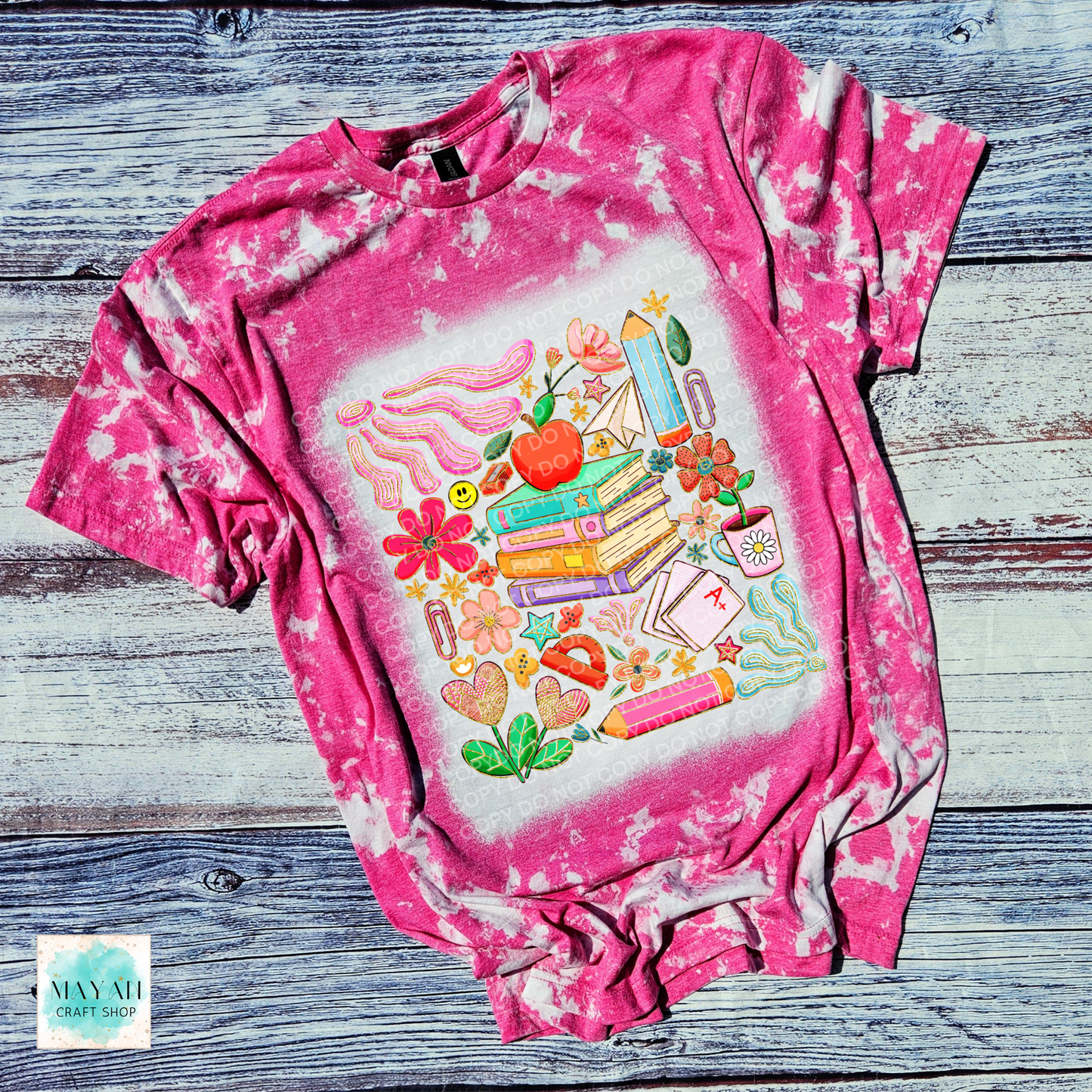 Educator mashup heather heliconia scrounged tee. -Mayan Craft Shop