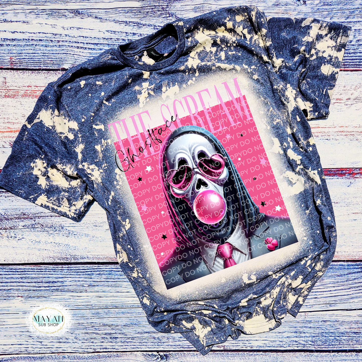 The Scream Bleached Tee - Mayan Craft Shop