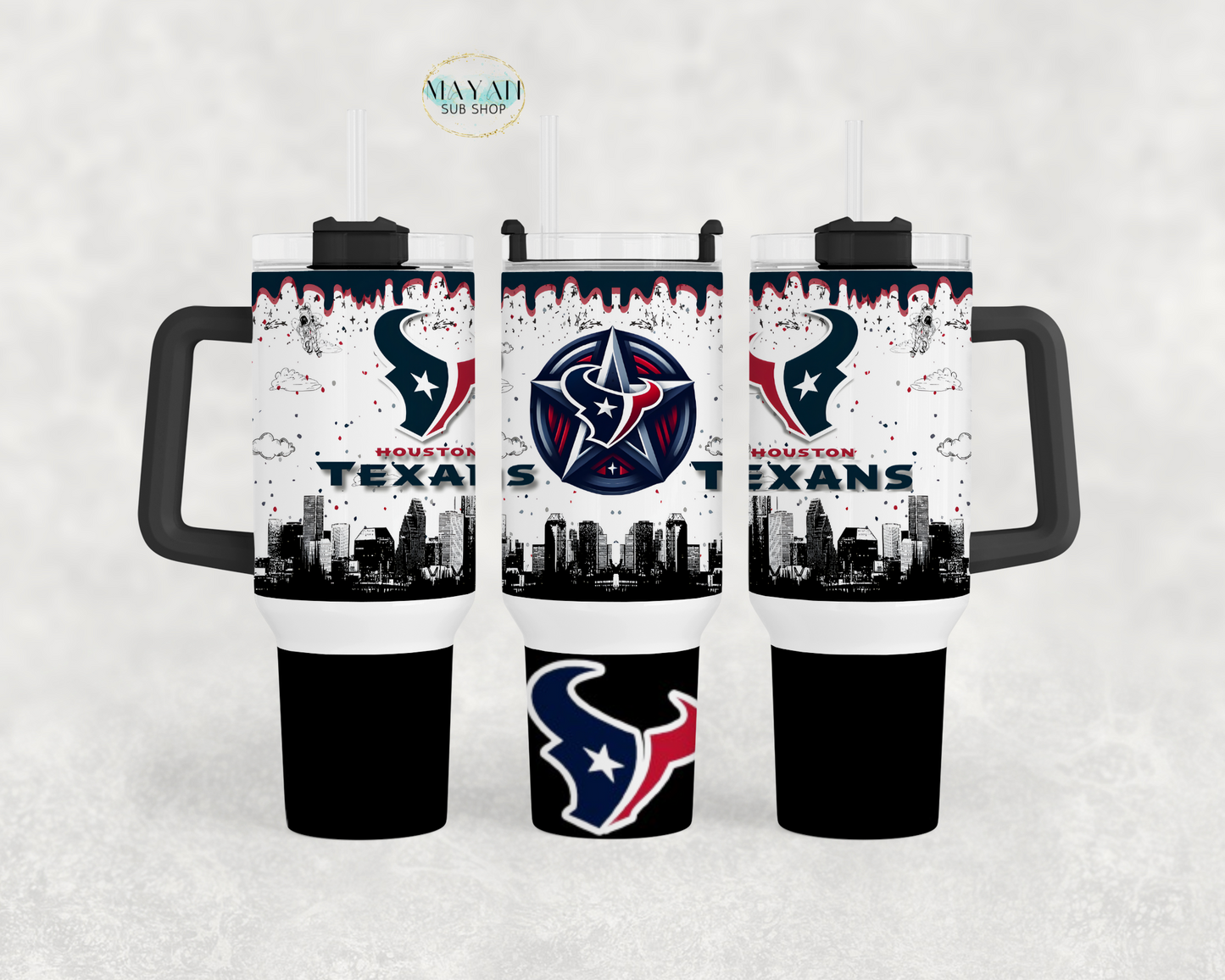 Houston Football 40 OZ Tumbler - Mayan Craft Shop