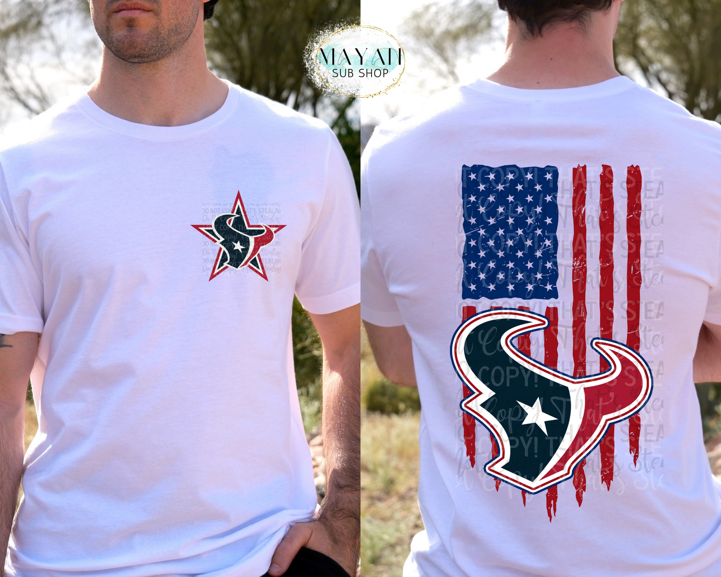 Houston Football Flag Shirt - Mayan Craft Shop