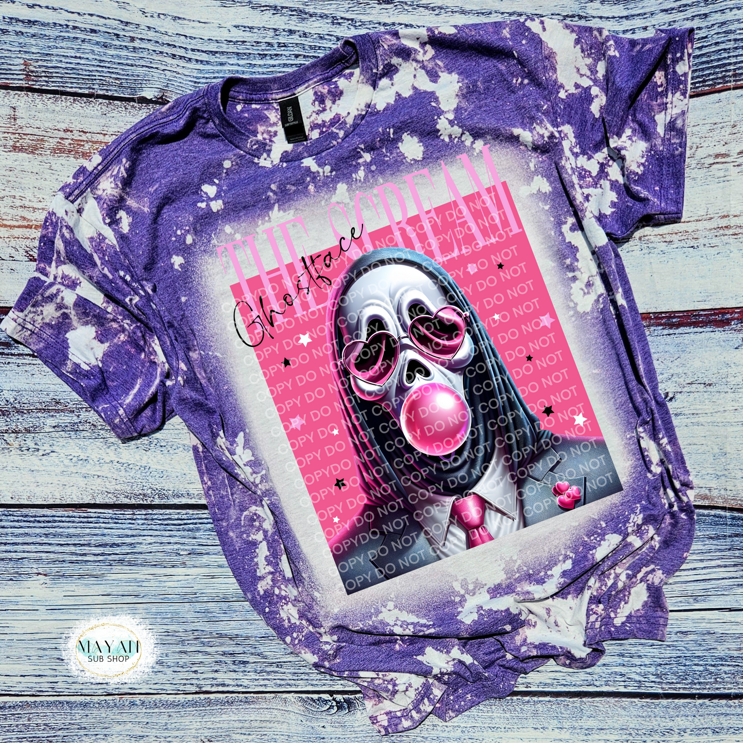 The Scream Bleached Tee - Mayan Craft Shop