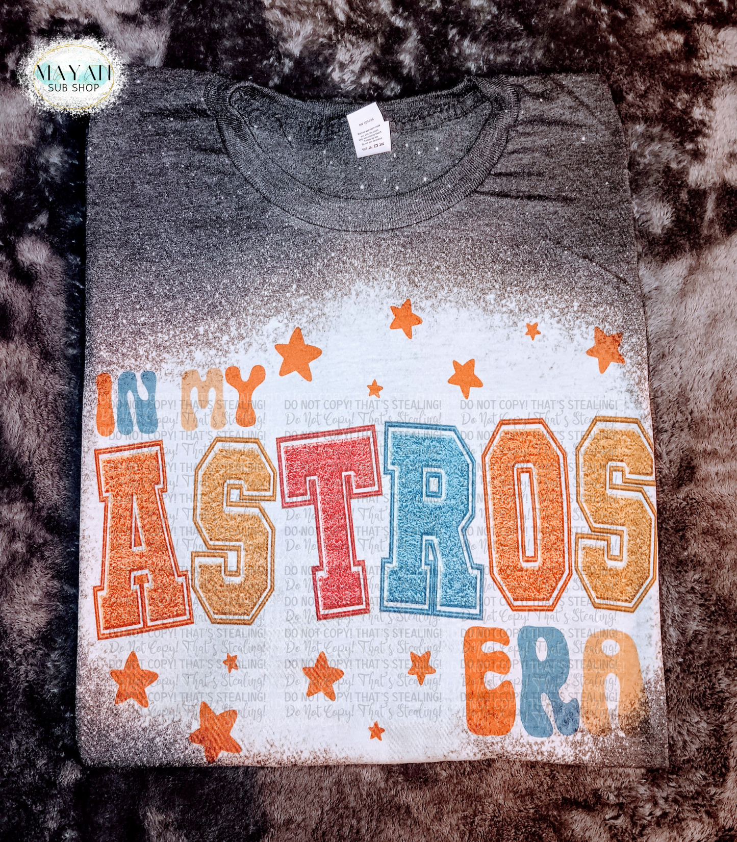 Astros Era Bleached Tee - Mayan Craft Shop