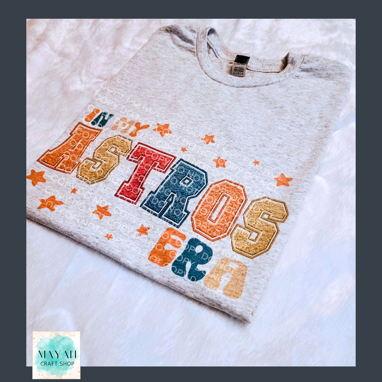 Astros era ash grey shirt. -Mayan Craft Shop