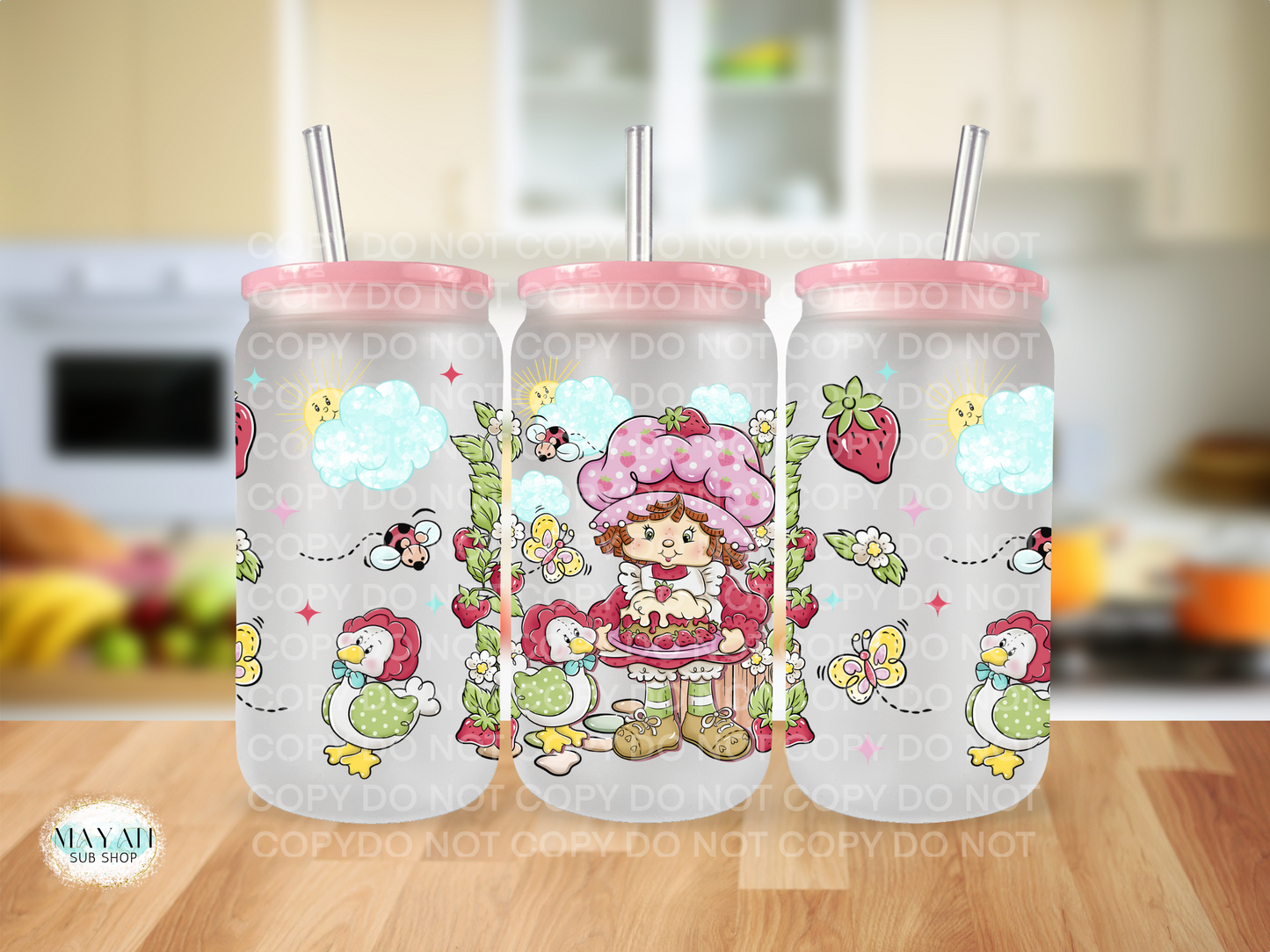 Life Is Sweet Frosted Glass Can - Mayan Craft Shop