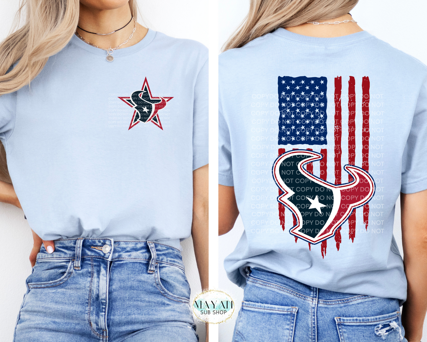Houston Football Flag Shirt - Mayan Craft Shop