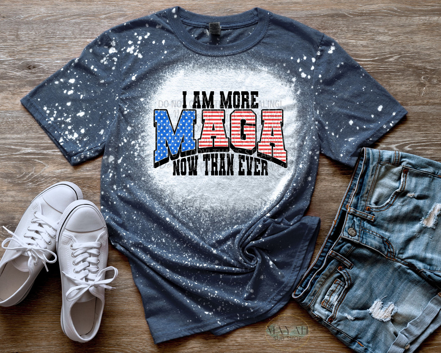 MAGA Bleached Tee - Mayan Craft Shop