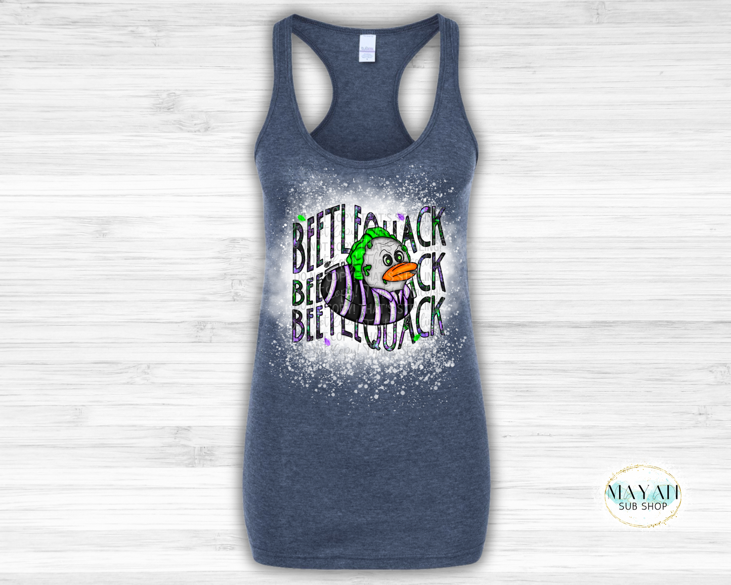 Beetle Quack Bleached Racerback Tank Top - Mayan Craft Shop