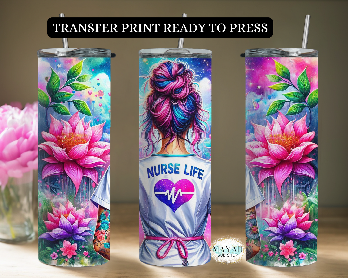 Nurse Life Transfer Print - Mayan Craft Shop