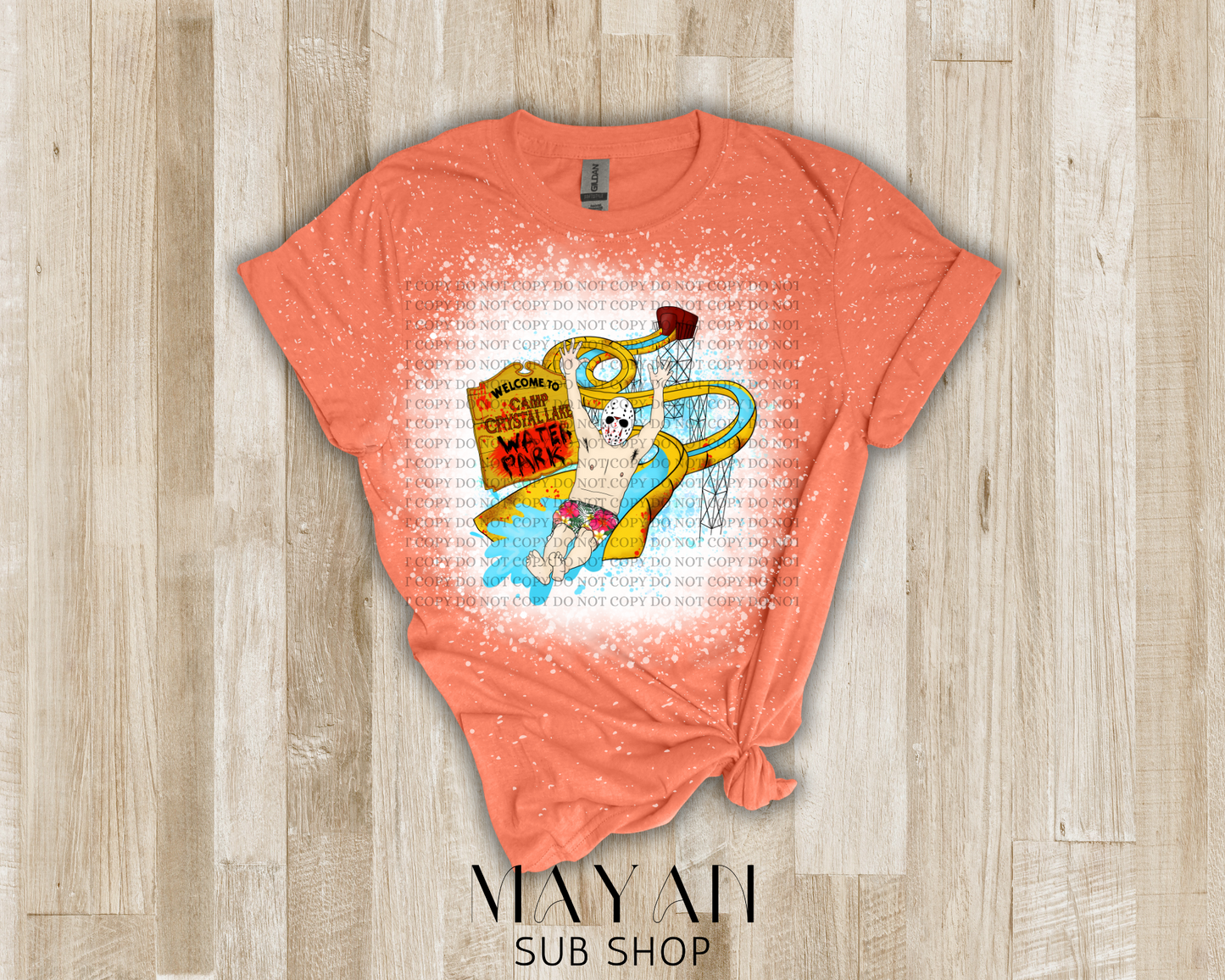 Welcome to camp bleached shirt - Mayan Sub Shop