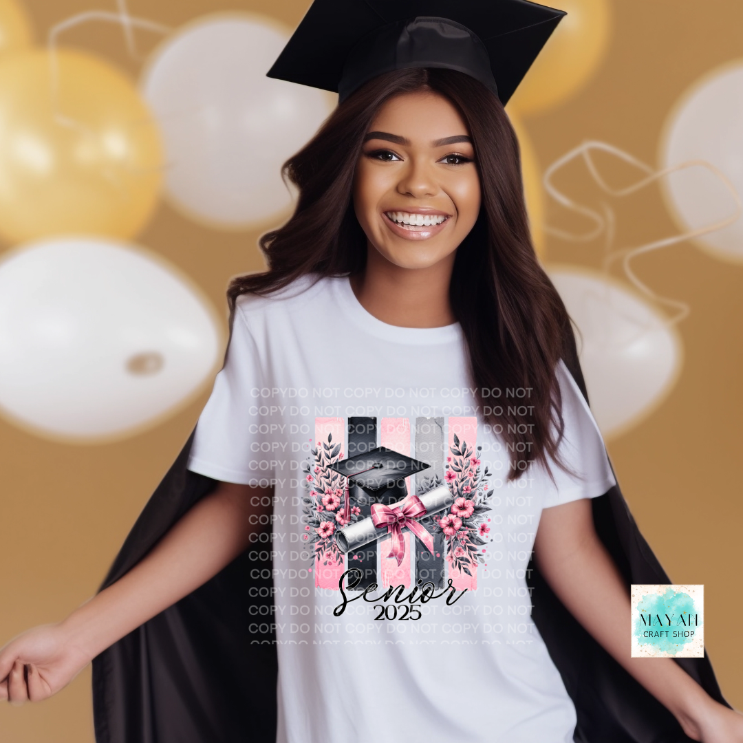 Pink senior 2025 shirt. -Mayan Craft Shop