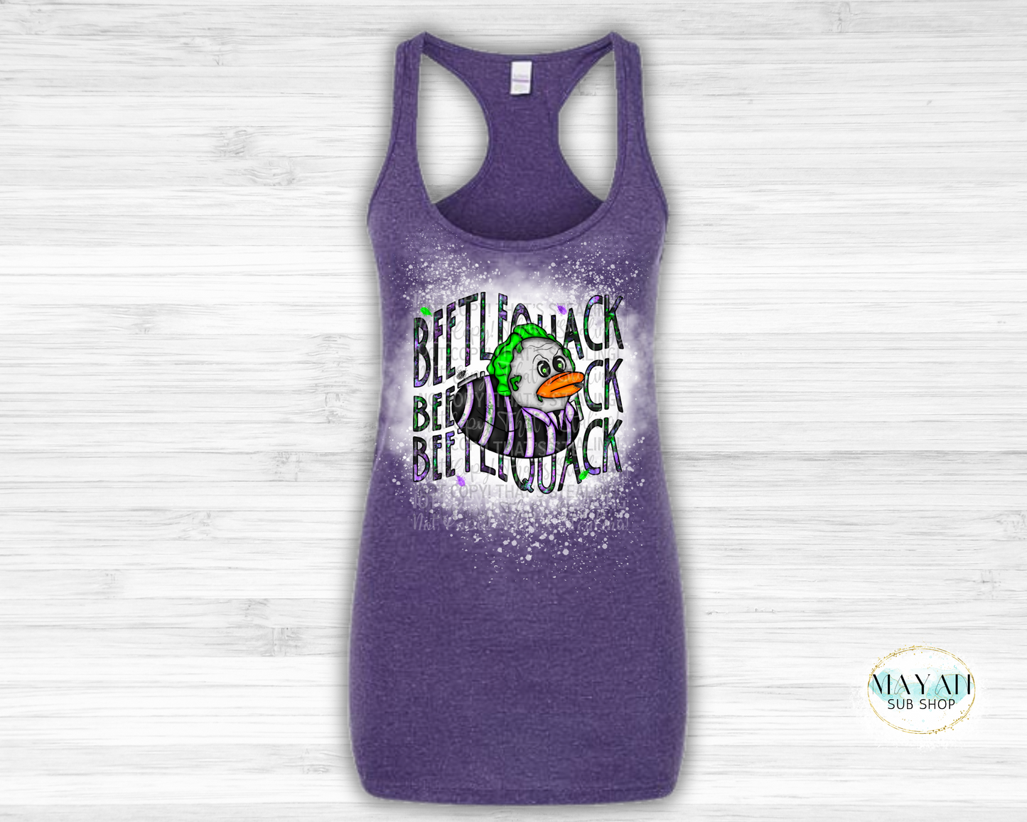 Beetle Quack Bleached Racerback Tank Top - Mayan Craft Shop
