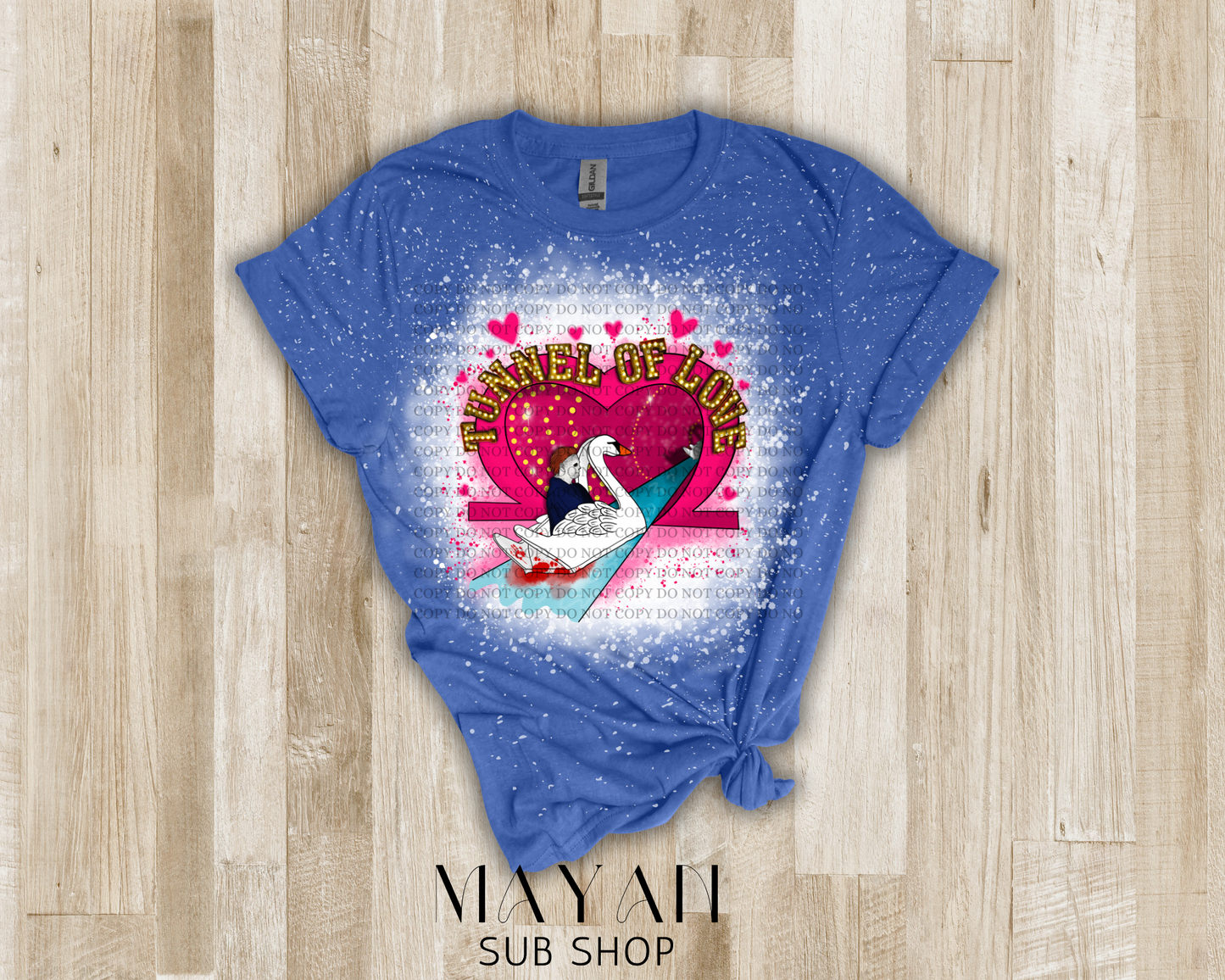 Tunnel of love bleached shirt - Mayan Sub Shop