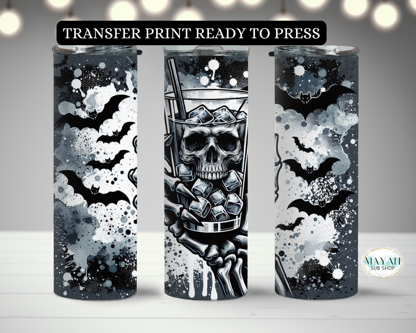 Skull Coffee Transfer Print - Mayan Craft Shop