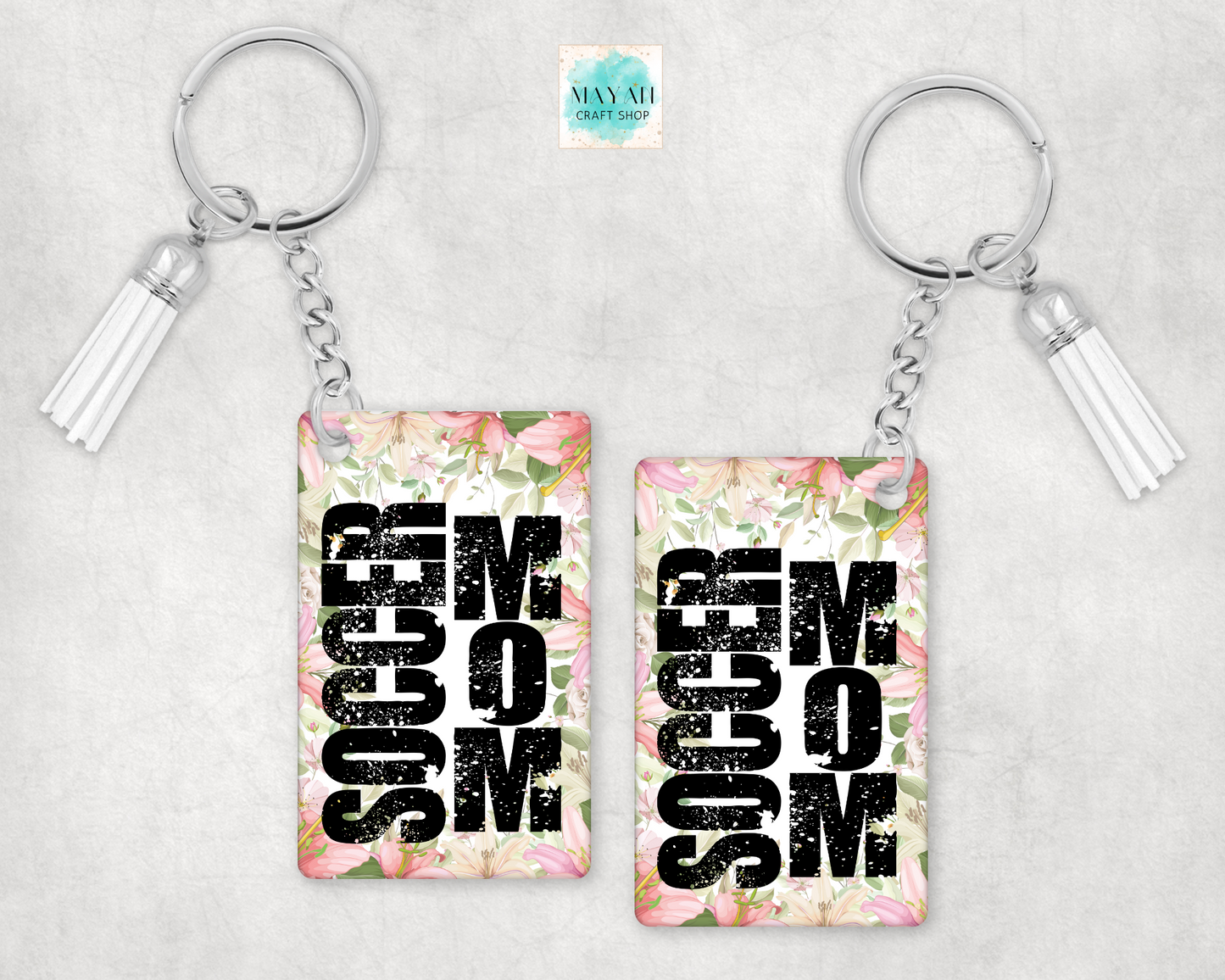 Soccer mom key chain. -Mayan Craft Shop