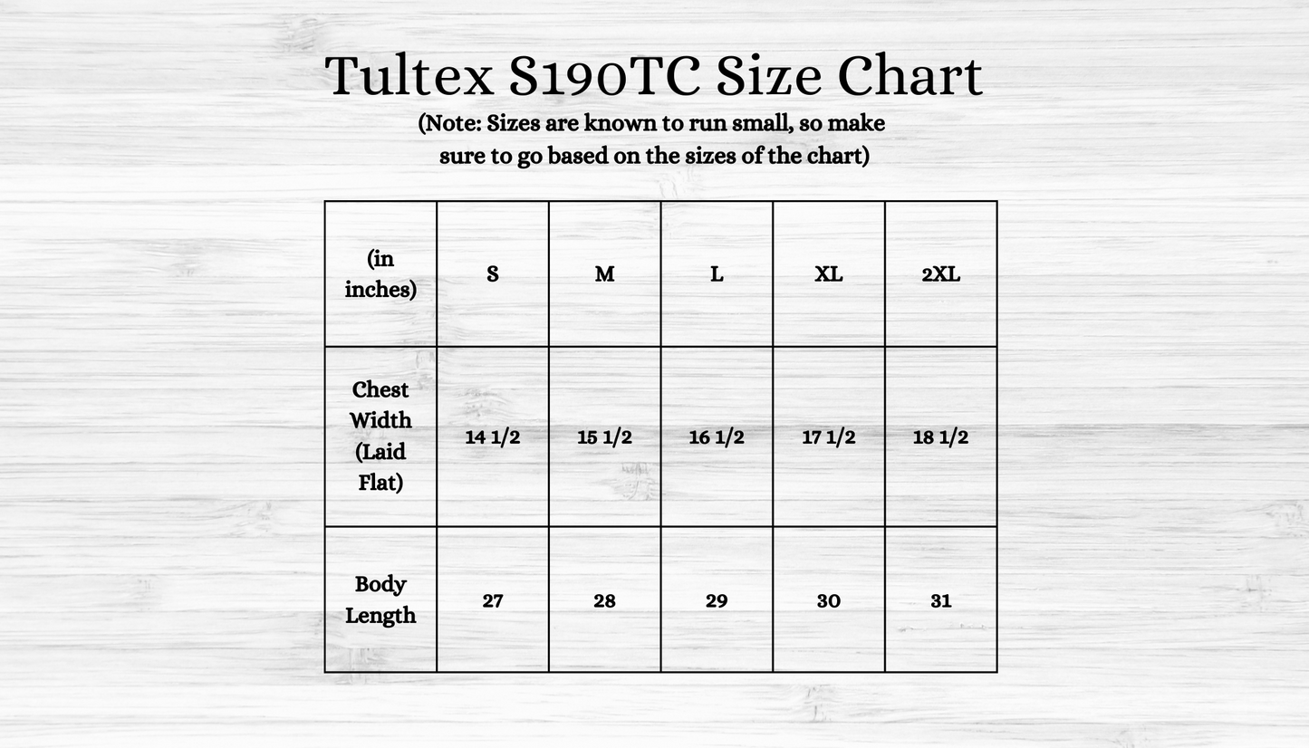Racerback tank top sizing chart. -Mayan Craft Shop