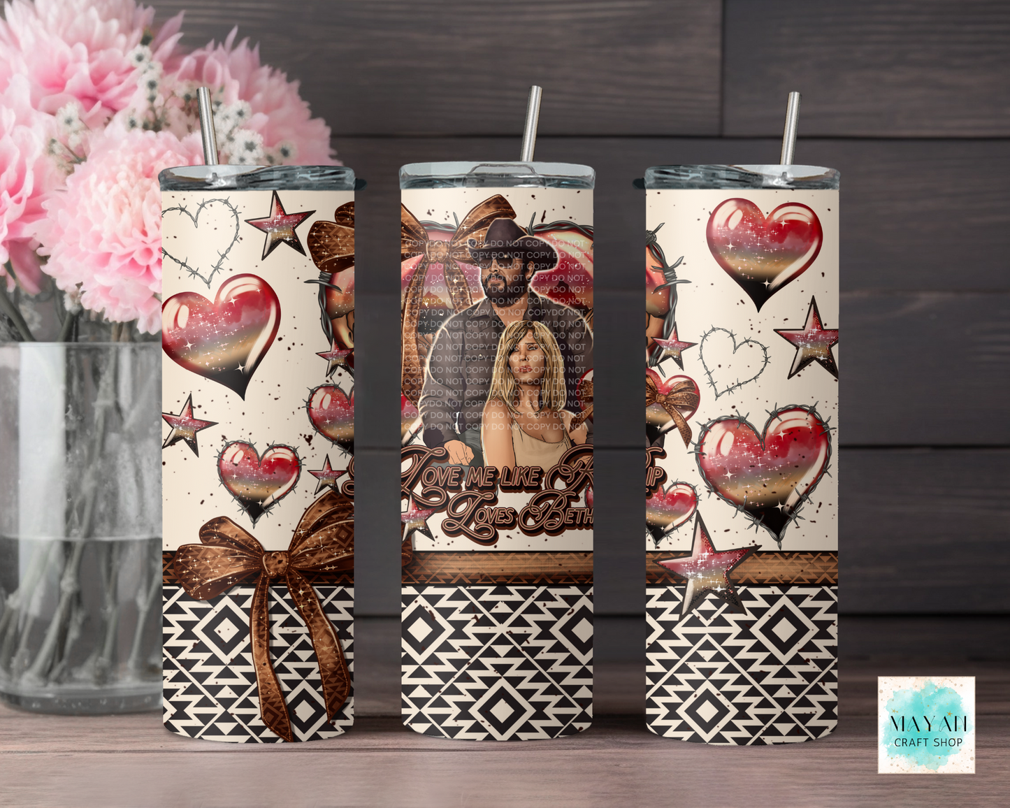 Western Love Tumbler - Mayan Craft Shop