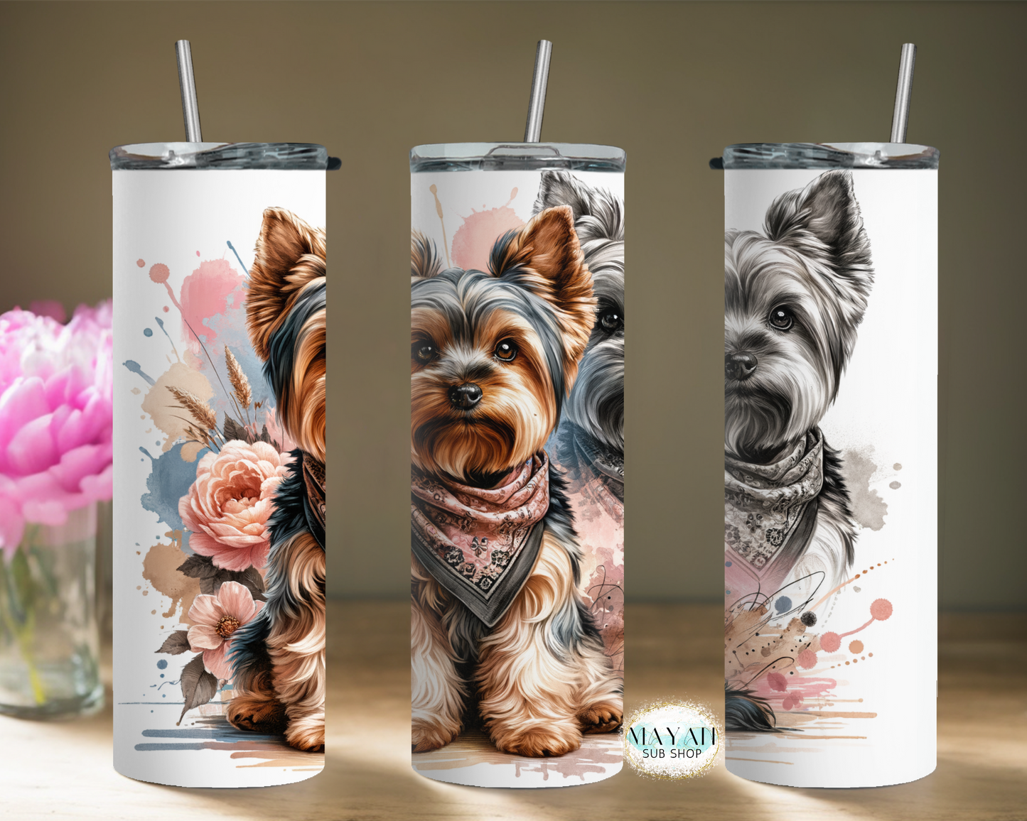Yorkie Tumbler - Mayan Craft Shop