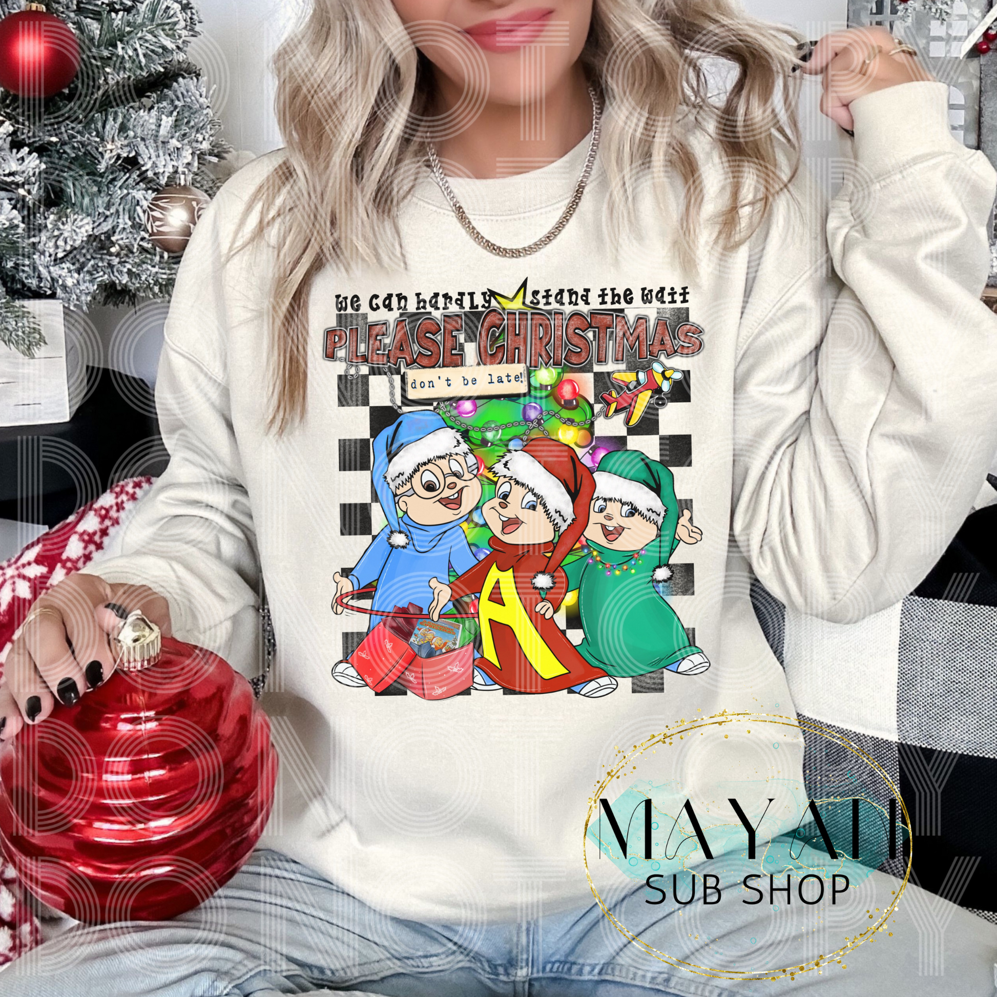 Christmas don't be late sweatshirt. -Mayan Sub Shop