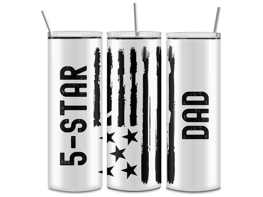 5-star dad 20 oz. skinny tumbler - Mayan Sub Shop