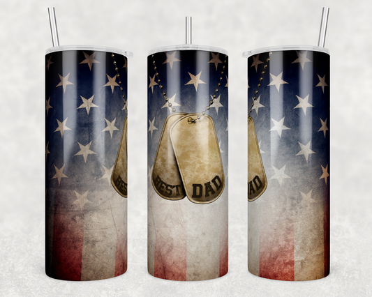 Dad dog tags tumbler - Mayan Sub Shop