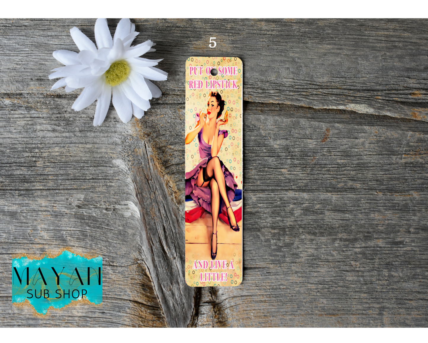 Sexy Pin Up Girl Bookmark - Mayan Sub Shop