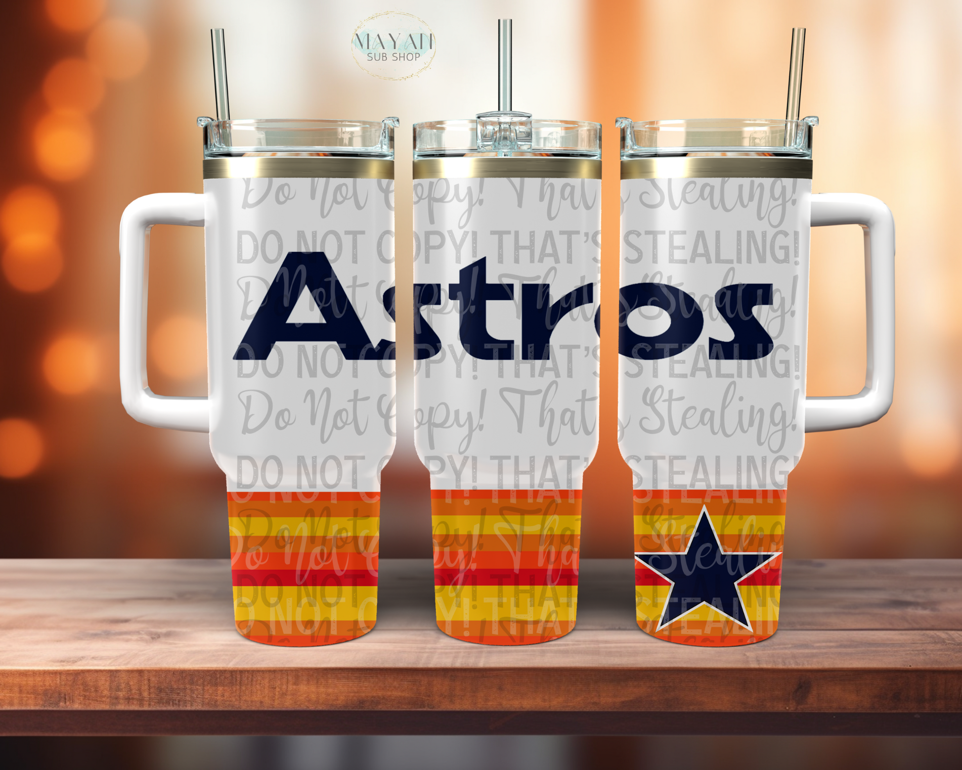 Astros Vintage 40 oz. tumbler. -Mayan Sub Shop