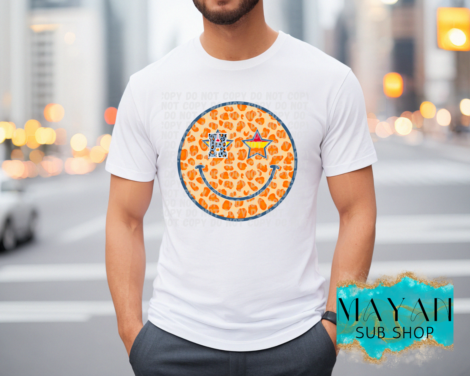 Astros smiles shirt. -Mayan Sub Shop