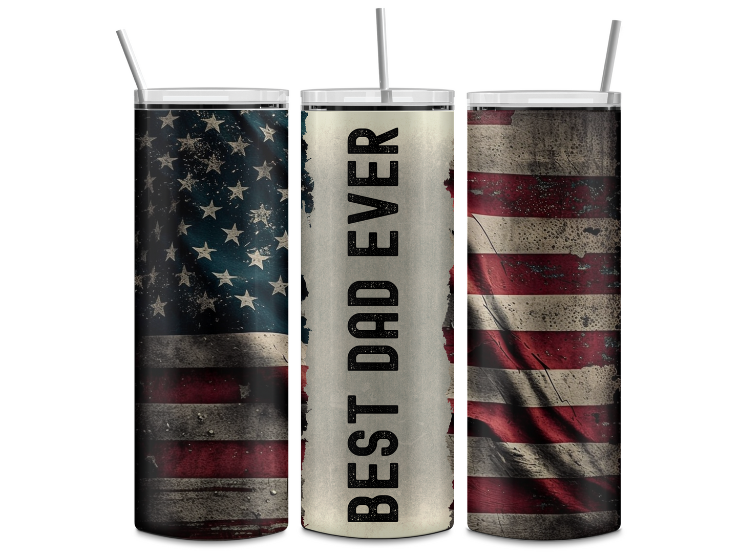 Best Dad Ever American flag tumbler - Mayan Sub Shop