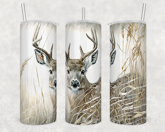 Deer 20 oz. skinny tumbler. - Mayan Sub Shop