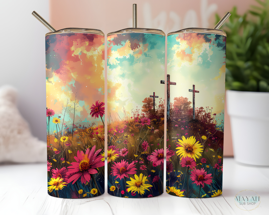 Easter crosses tumbler. -Mayan Sub Shop