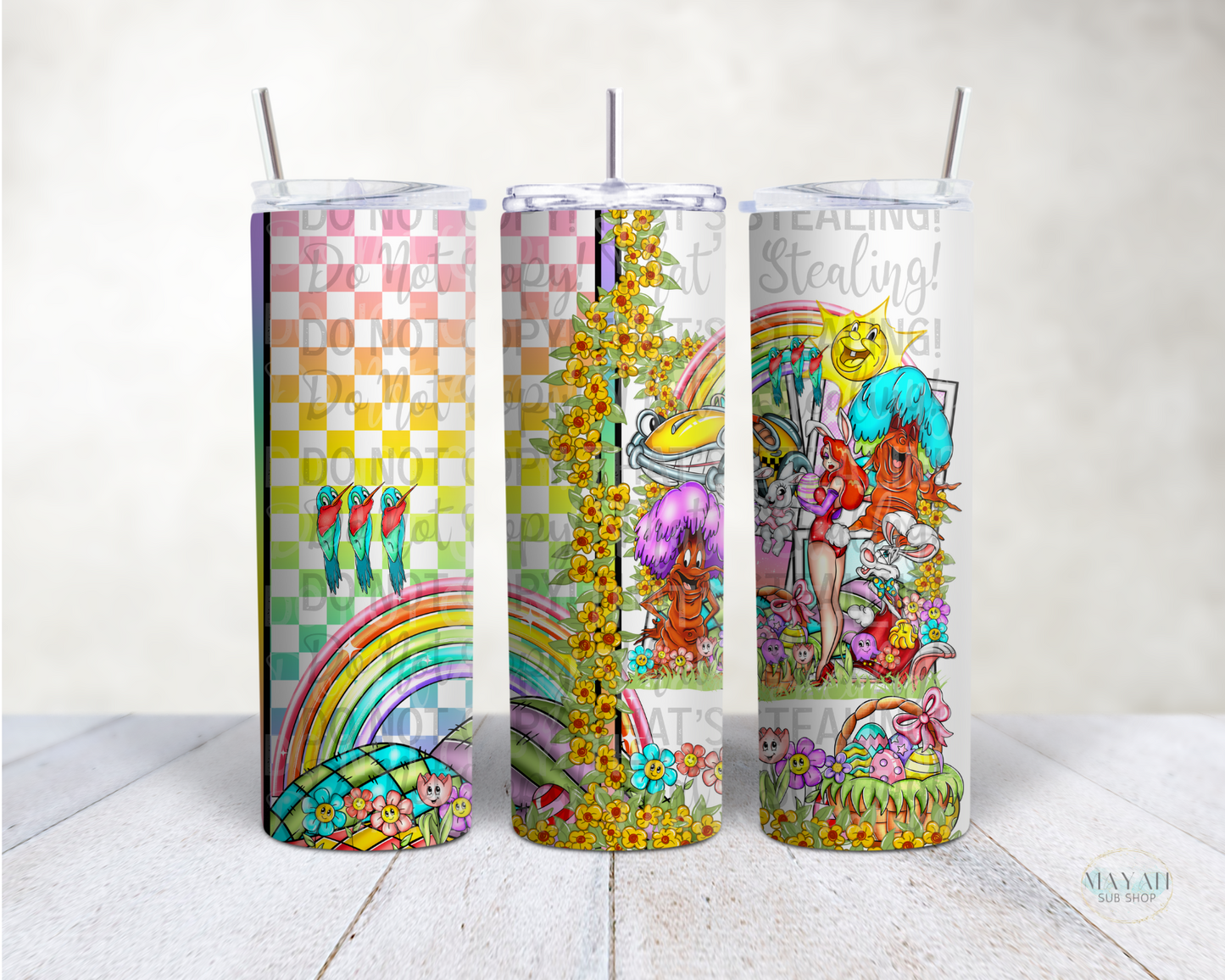 Easter toon tumbler. -Mayan Sub Shop