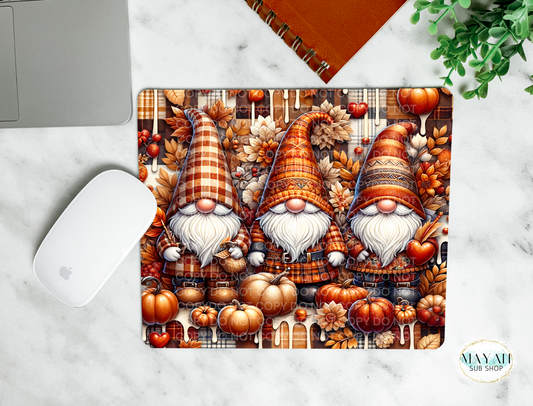 Fall gnomes mouse pad. -Mayan Sub Shop