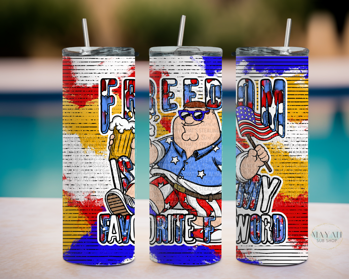 Freedom favorite F word tumbler. -Mayan Sub Shop